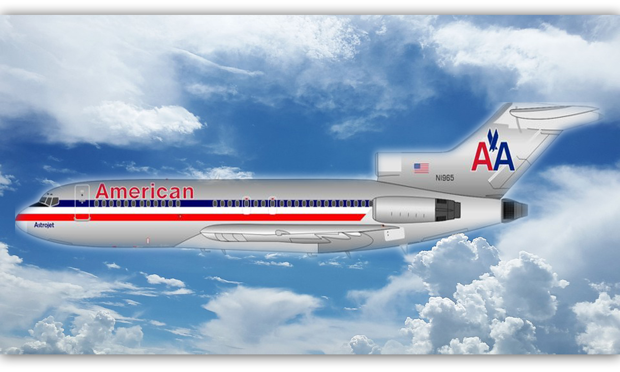 美国航空旧涂装b727-200